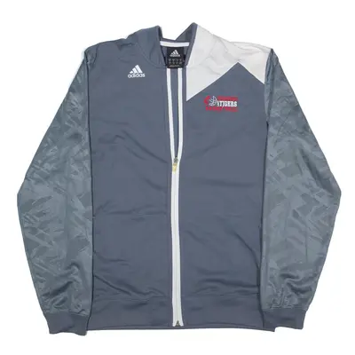 ADIDAS Fishers Basketball Track Jacket Grey Mens M