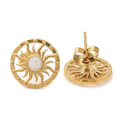 Ion Plating(IP) 304 Stainless Steel Helm Stud Earrings