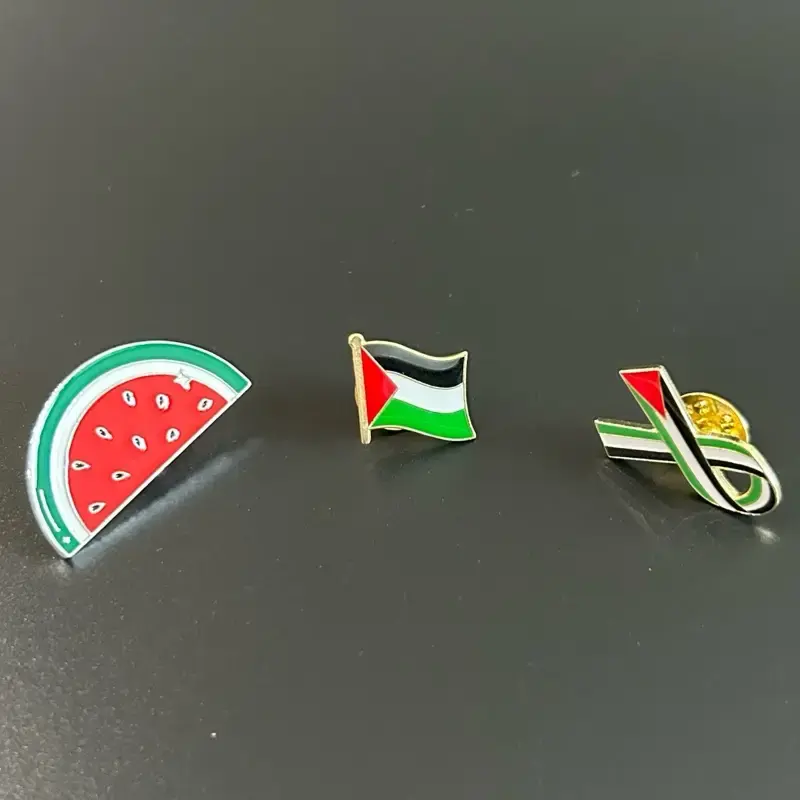 Palestine Pins Watermelon, Flag & Ribbon Designs - Unique Featuring Colorful Flag and Watermelon Slice Motifs