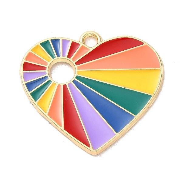 Rainbow Color Alloy Enamel Pendants