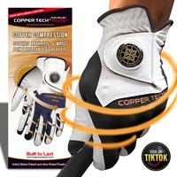 Copper Tech Men's Golf Gloves With Ball Marker (1 Pack) - Optimal Joint Support & Comfort With Copper Compression Feature - B...