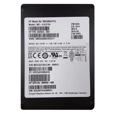 Samsung MZILS3T2HCJM-000H3 | Enterprise PM1635 Series 3.2TB Multi-Level Cell SAS 12Gb/s Mixed-Use 2.5-Inch Solid State Drive