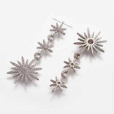 Brass Micro Pave Cubic Zirconia Pendants