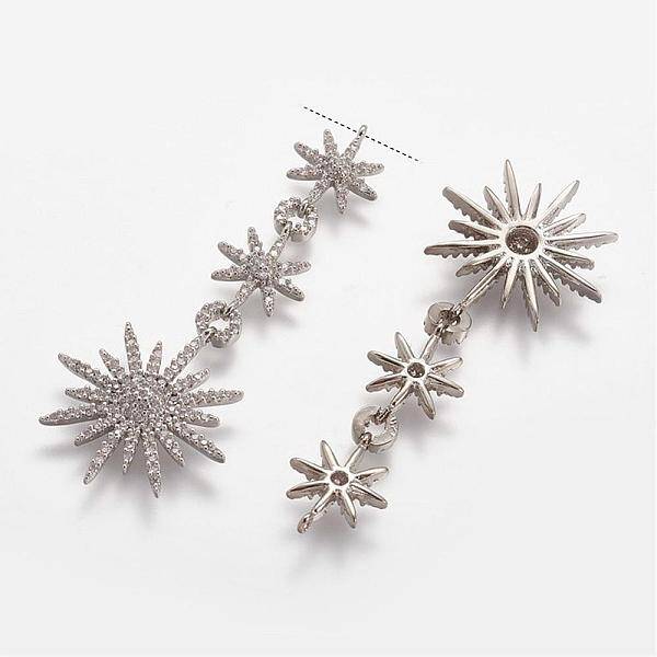 Brass Micro Pave Cubic Zirconia Pendants