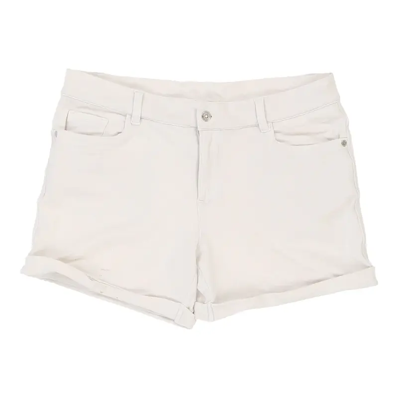 Vintage Champion Shorts - 32W UK 10 White Cotton