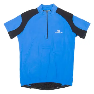 CRONICS Cycling Mens Jersey Blue 1/2 Zip L