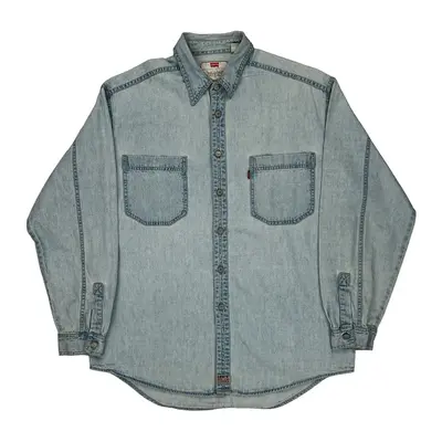 Levis Denim Shirt - Large Light Wash Cotton