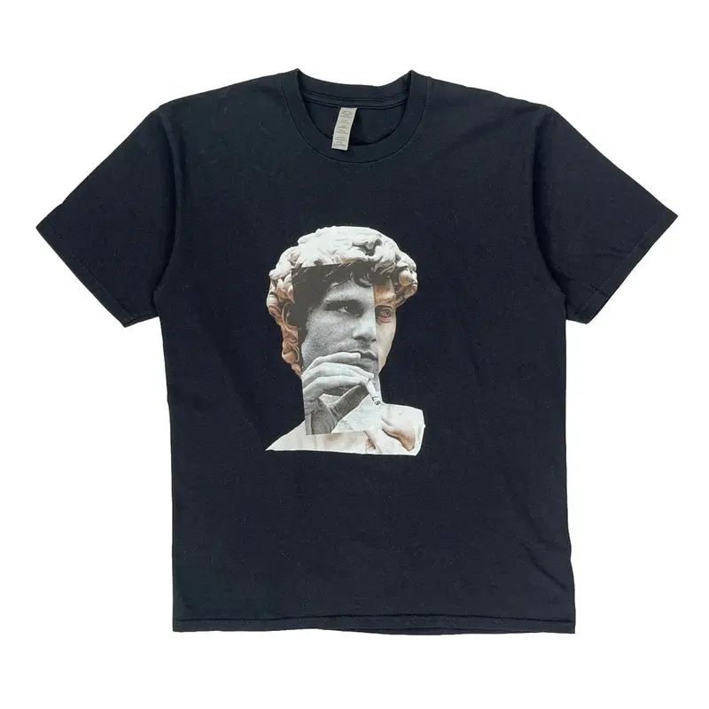 Gildan Graphic T-Shirt - Medium Black Cotton