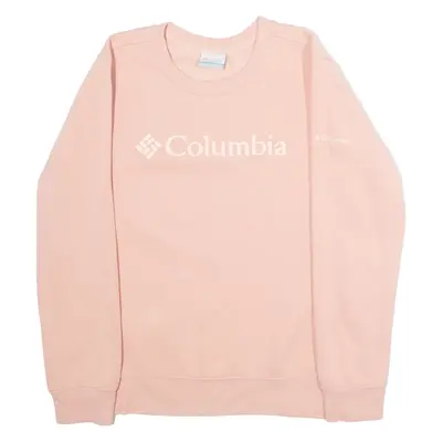 COLUMBIA Womens Sweatshirt Pink Crew Neck M