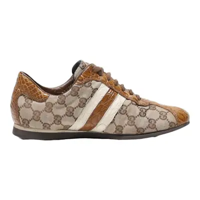 GUCCI Sneaker Trainers Brown Canvas Womens UK 4