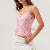 Women Y2K Sequin Cami Top Sexy V Neck Open Back Criss Cross Straps Tank Cute Sparkle Backless Low Cut Summer Crop Tops