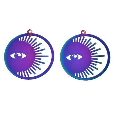 Ion Plating(IP) 201 Stainless Steel Filigree Pendants