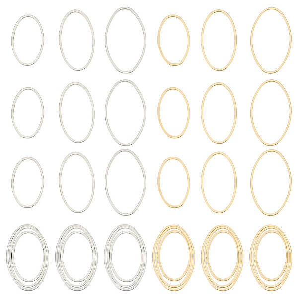 60Pcs 6 Styles Brass Pendants