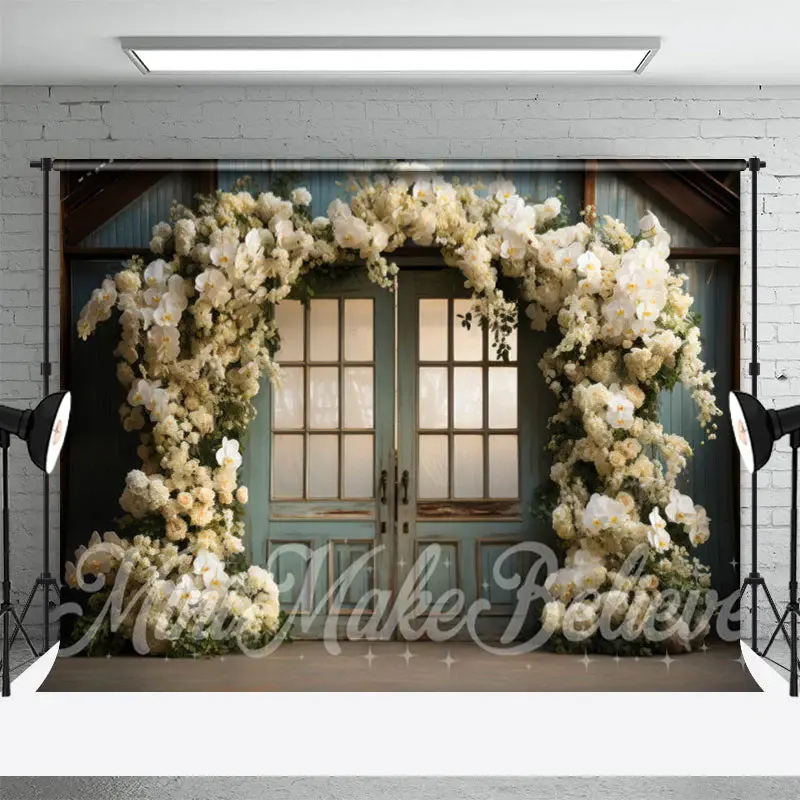 Holy Rose Blue Door Birthday Cake Smash Backdrop - Aperturee