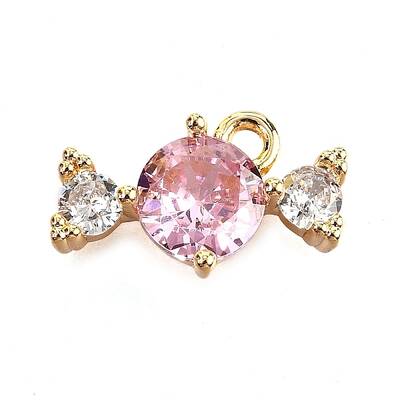 Brass Pave Cubic Zirconia Charms