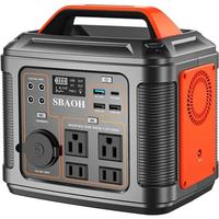 Portable Power Station,300W 296Wh Solar Generator Quick Charge / 110V AC Outlets/DC Ports and LED Flashlight, Lithium Battery...