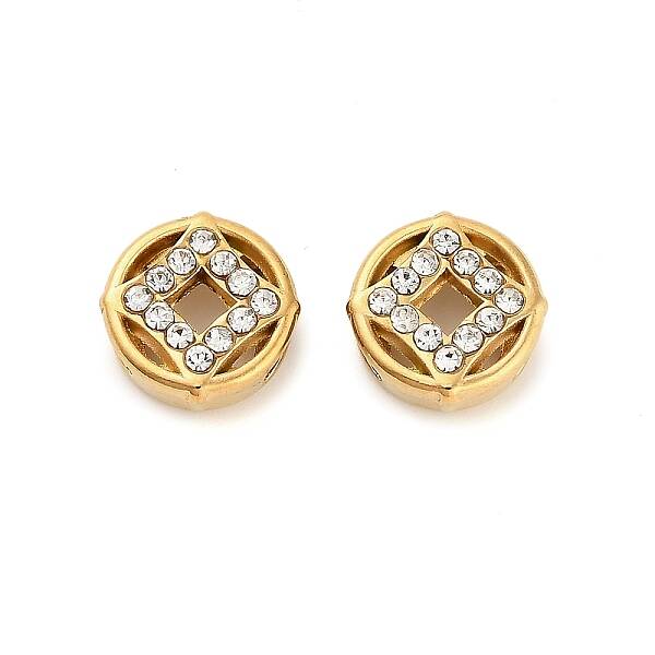 304 Stainless Steel Crystal Rhinestone Bead