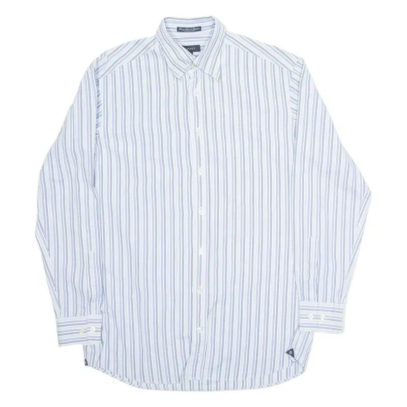 GANT Mens Shirt Blue Pinstripe Long Sleeve M
