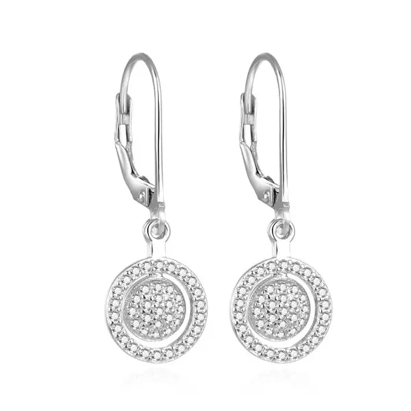 Beneto Fine silver earrings with zirconia AGUC1862