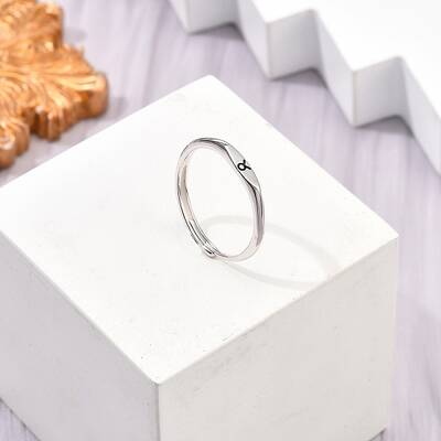 Rhodium Plated 925 Sterling Silver Adjustable Rings