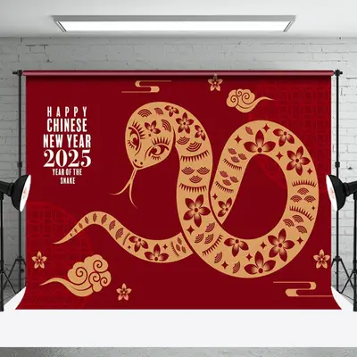 Aperturee Simple Vibe Lunar Year Of The Snake Holiday Backdrop - Aperturee