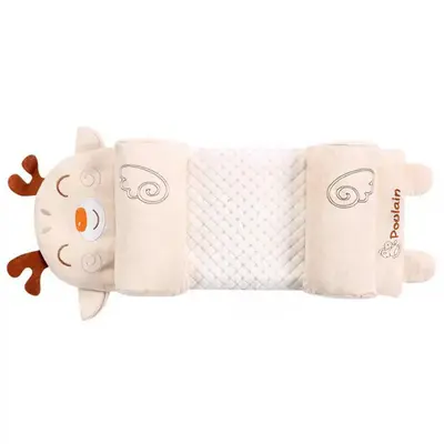 Newborn Baby Head Shaping Pillow Buckwheat Hulls Adjustable Cute Anti Flat Head Pillow Sleeping Support Pillow