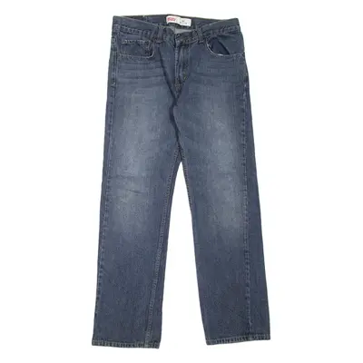 LEVI'S 505 Jeans Boys Blue Regular Straight Stone Wash W28 L28