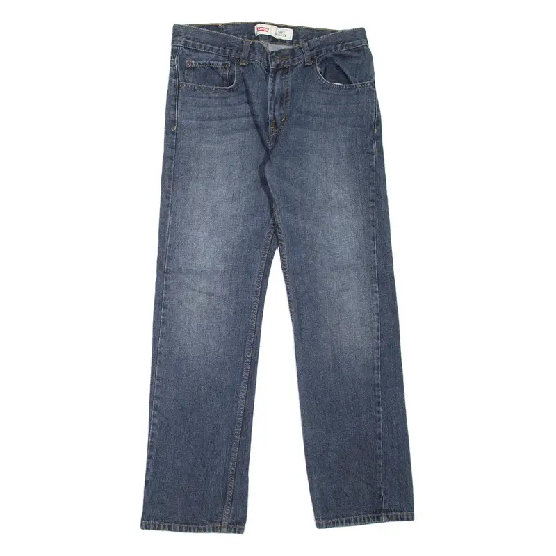 LEVI'S 505 Jeans Boys Blue Regular Straight Stone Wash W28 L28