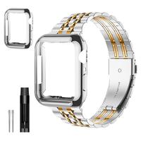 Watch Band with Protective Case, Stainless Steel Watch Band Set, Watch Accessories for Apple Watch 38mm to 49mm, Wearable Ac...