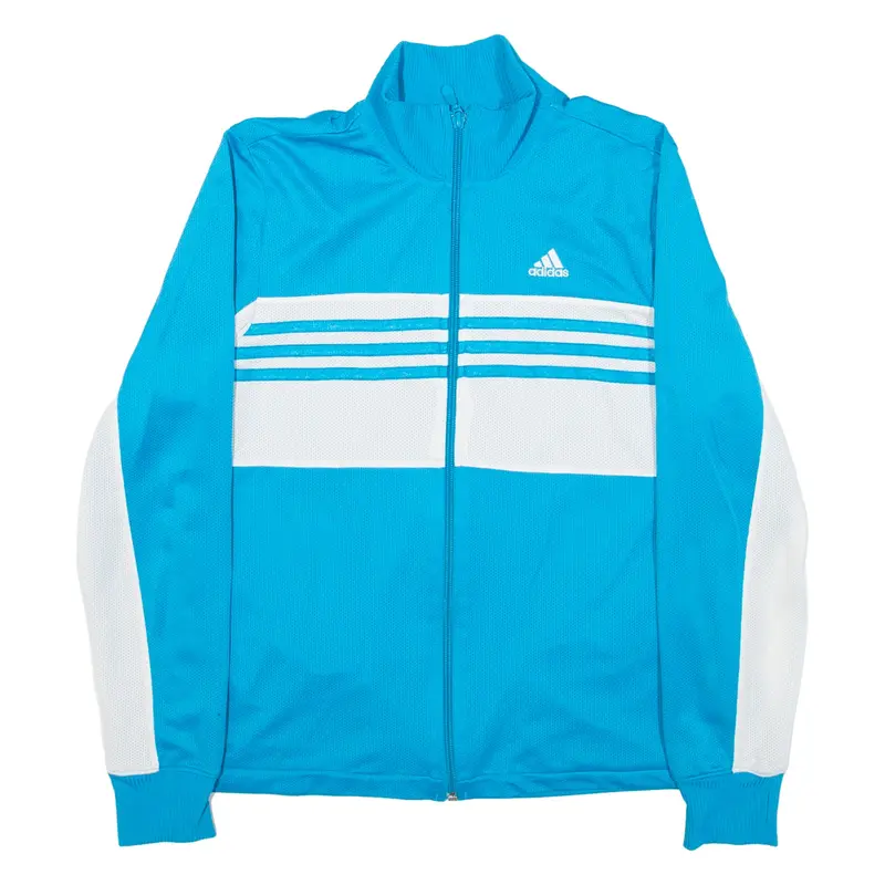ADIDAS Womens Track Jacket Blue UK 10