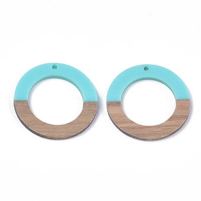 Resin & Walnut Wood Pendants