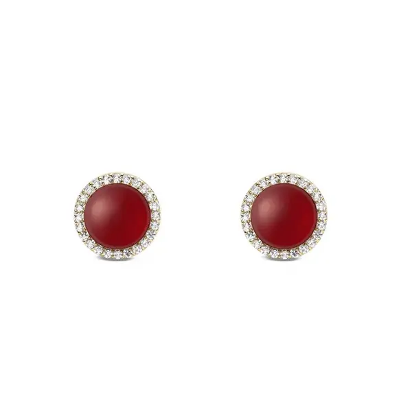 Daniel wellington Audrey DW00401404 Gold Agate and Crystal Stud Earrings