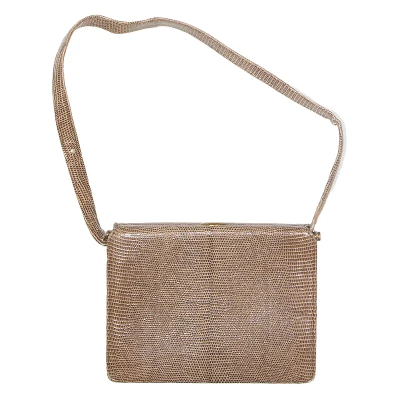 Womens Shoulder Bag Brown Leather 90s