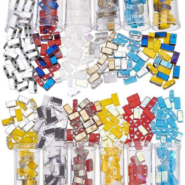 600Pcs 12 Colors Opaque Glass Seed Beads