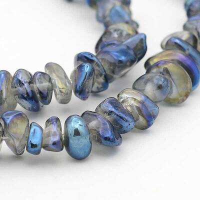 Natural Electroplated Quartz Crystal Beads Strands