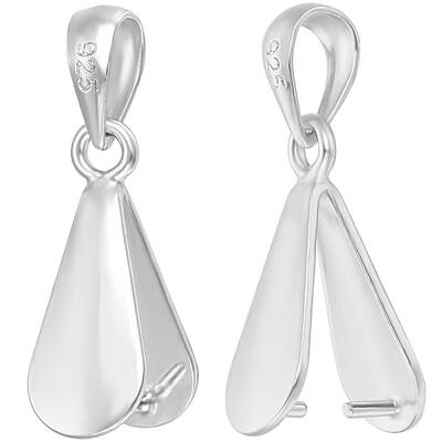 Anti-Tarnish 2Pcs 925 Sterling Silver Pendant Bails