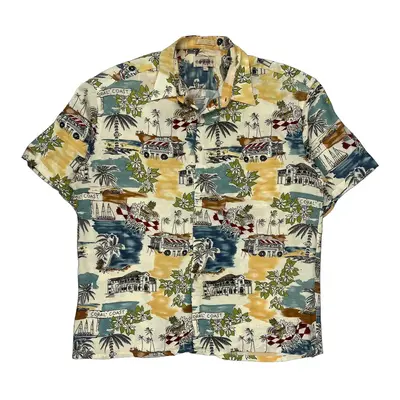 Campia Graphic Hawaiian Shirt - XL Multicoloured Viscose