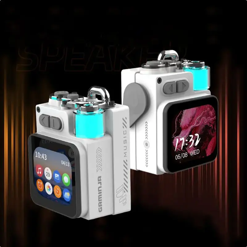 GAMINJA Wireless Speaker, Portable Mini Multi-function Wireless Music Player, Rechargeable Stereo Radio Speaker with Cool Lig...