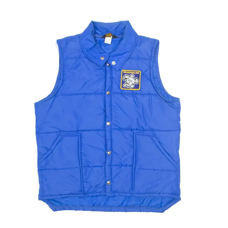 SWINGSTER Michelin Puffer Gilet Blue 90s Mens L