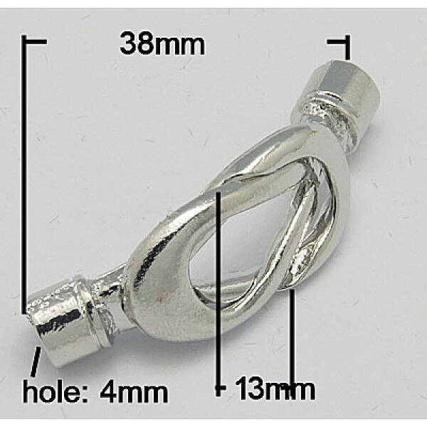 Alloy Magnetic Clasps with Glue-in Ends