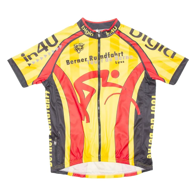 Cycling Mens Jersey Yellow Full Zip L