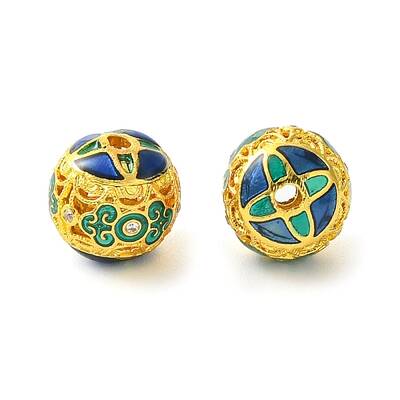 Rack Plating Brass Enamel Beads