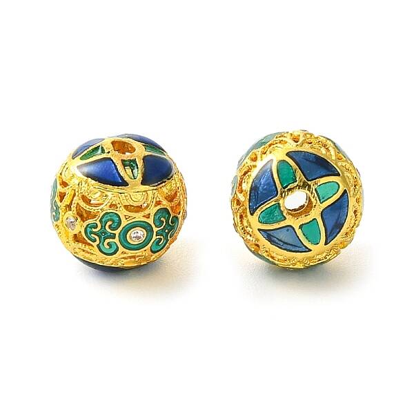 Rack Plating Brass Enamel Beads