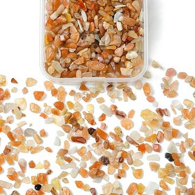 50G Natural Red Aventurine Chip Beads