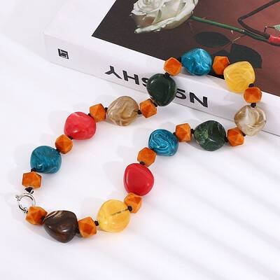 Bohemian Resin Beaded Neckalces