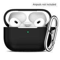 Silicone Earphone Case with Carabiner, Solid Color Anti-fall Earphones Protective Case for Airpods Pro 2, Soft Earphone Prote...
