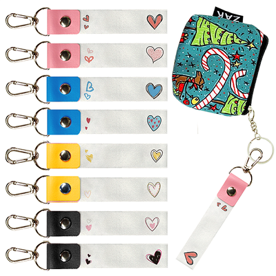 PU Leather & Cotton Name Marker Keychain