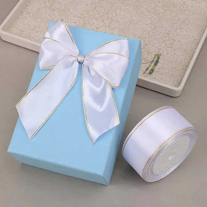 DIY Flower Bow Decoration, 1 Roll Gift Wrapping Ribbon, Present Packing Tape For Wedding Party