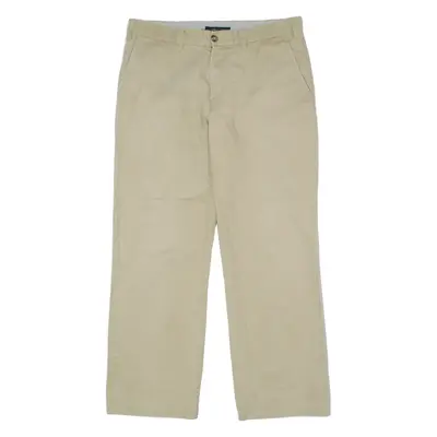TOMMY HILFIGER Chino Mens Twill Trousers Beige Regular Straight W34 L29