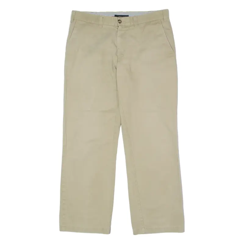 TOMMY HILFIGER Chino Mens Twill Trousers Beige Regular Straight W34 L29